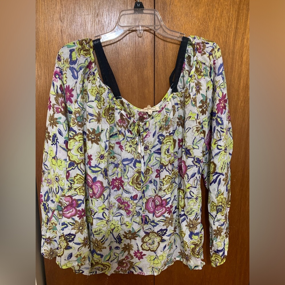 Hem & Thread Floral Off the Shoulder Floral Top